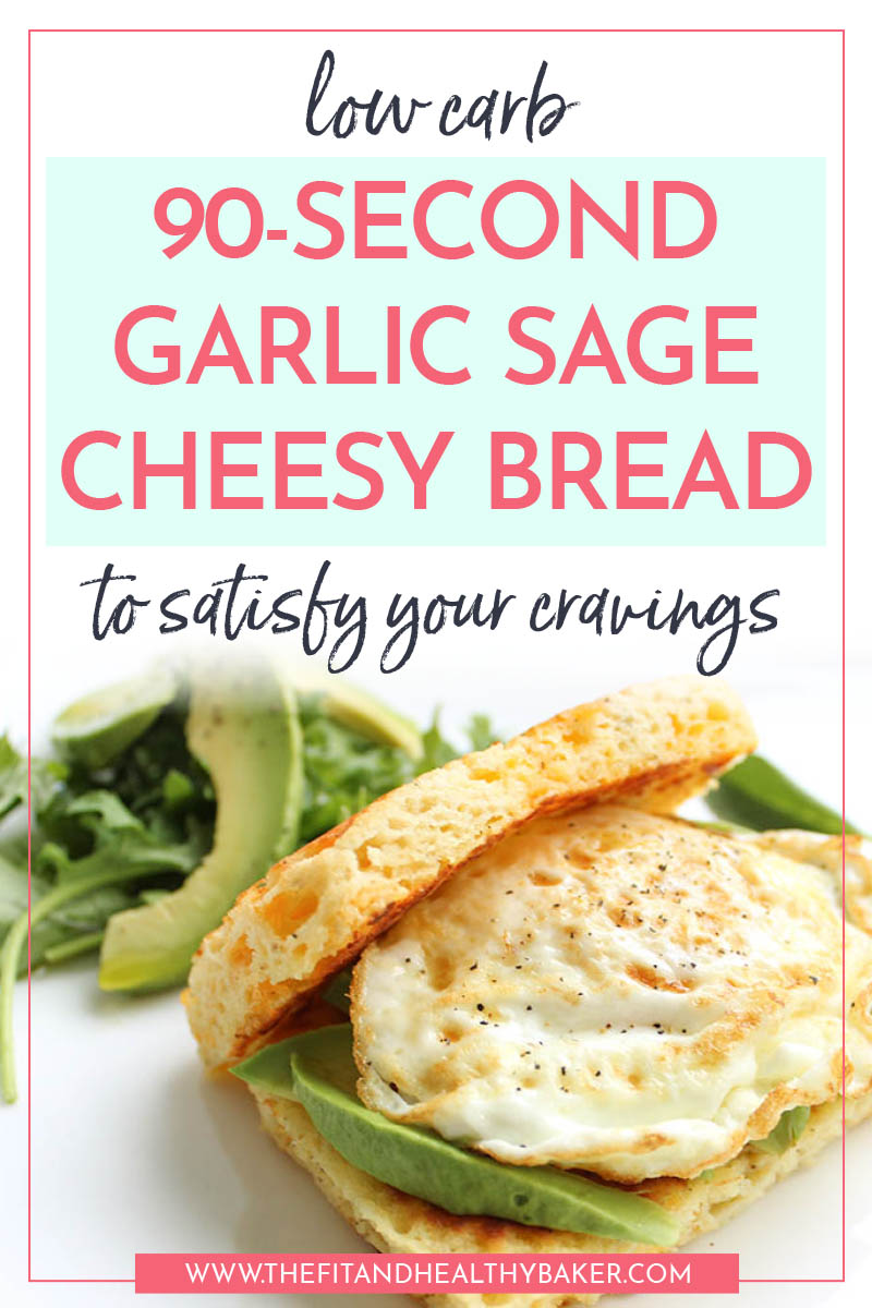 Low Carb 90-Second Garlic Sage Cheesy Bread