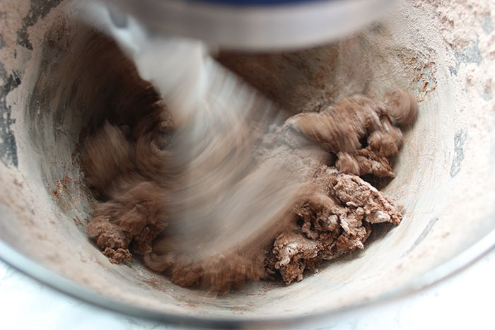 Creamy Chocolate Buttercream - mix butter and dry ingredients