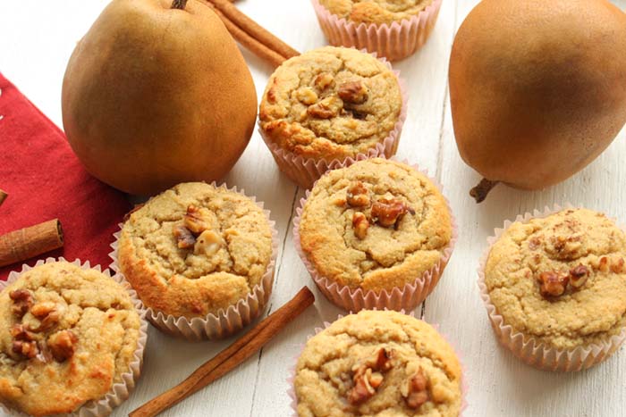 Ginger Pear Low Carb Muffins