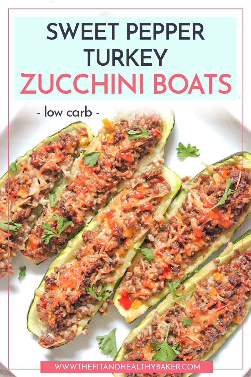 Sweet Pepper Turkey Zucchini Boats